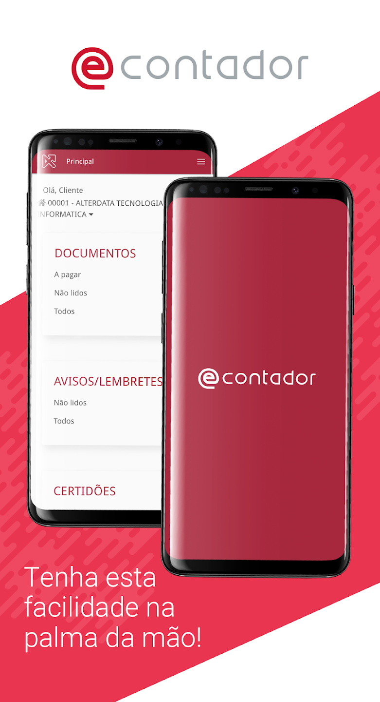 Tela do aplicativo Econtador